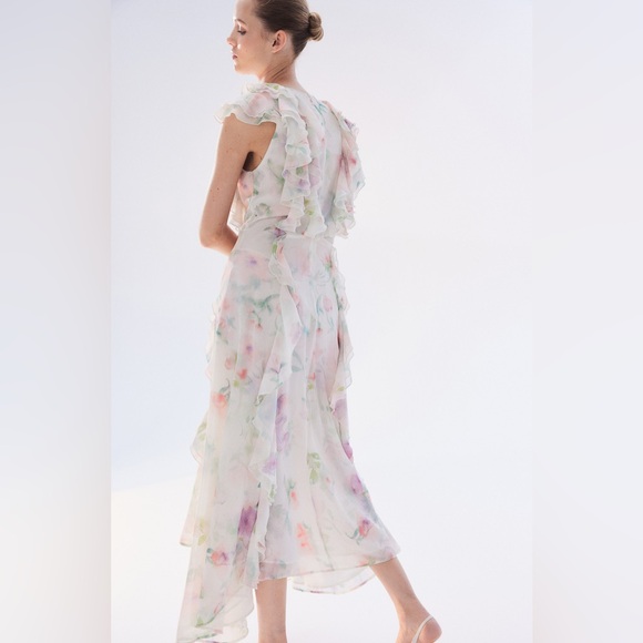 H&M Flounced Chiffon Dress - Picture 2 of 12